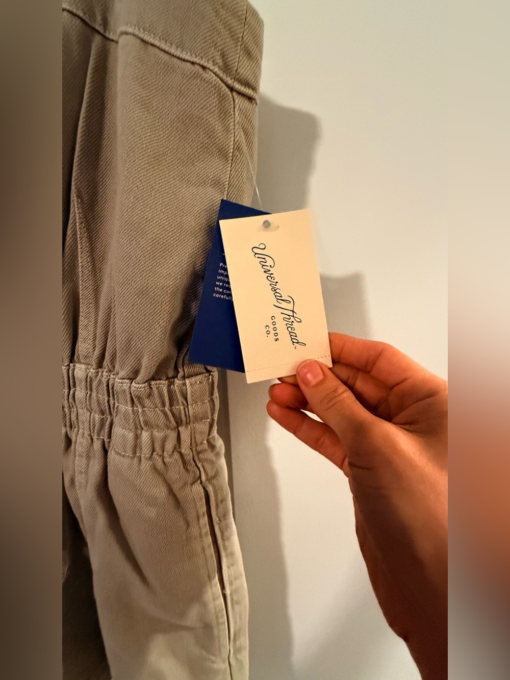 Universal Thread Olive Utility Romper with Drawstring - Picture 4 of 7